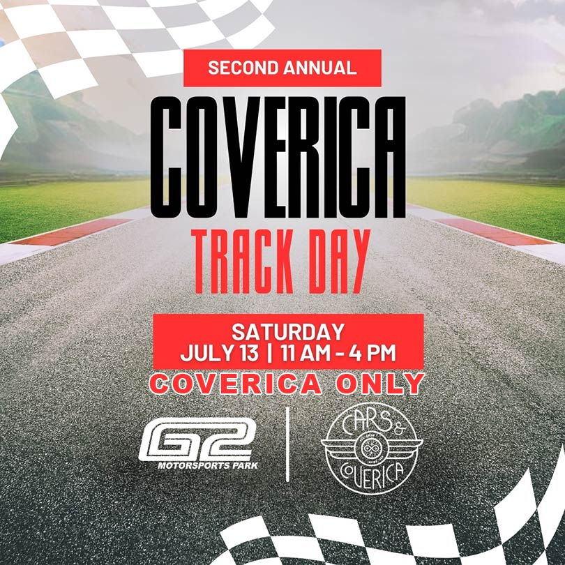 Coverica Private Track Day at G2 July 13th 11A-4P